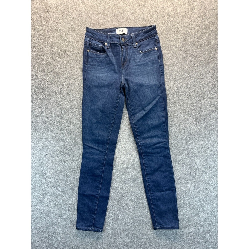 Paige‎ Jeans Women's 26 Verdugo Ankle Skinny High Rise Stretch Dark Blue Denim